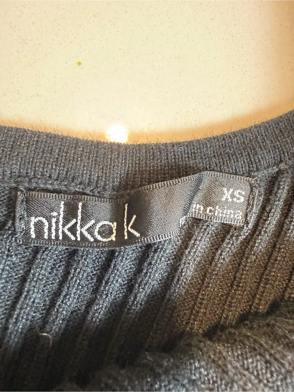 Nikka K Women’s Black Ribbed One Shoulder Asymmetrical‎ Tank Top XS - Image 4