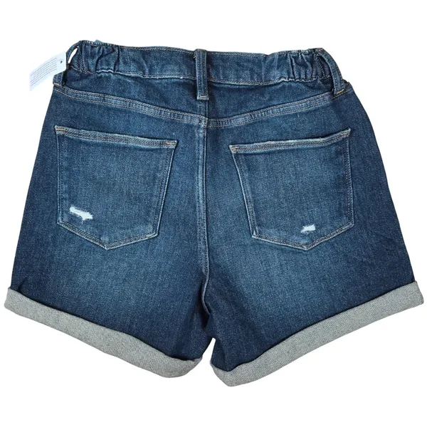 Arizona Jeans Co Size 2 High Rise Curvy Midi Denim Shorts‎ Distressed Cuffed - Image 2