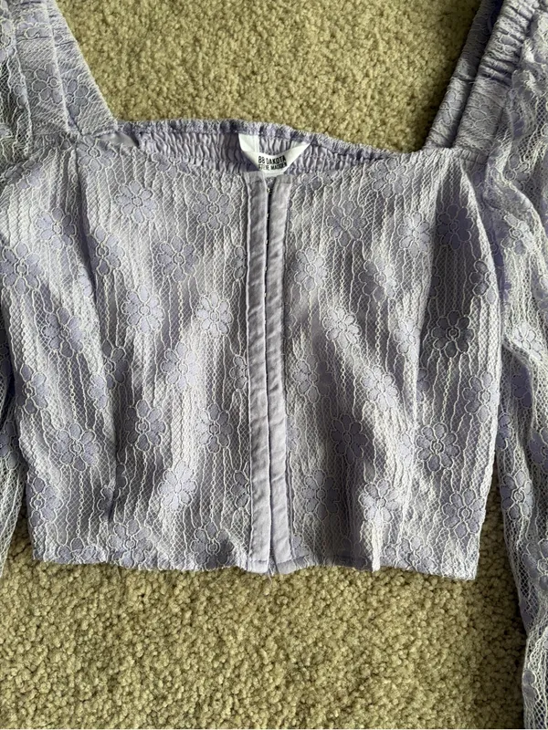 Revolve BB Dakota Sheet To Streets purple bohemian boho blouse Top size small NWT - Image 6