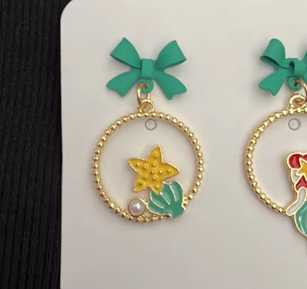 Disney “The Little Mermaid” Ariel Drop Earrings - Image 4