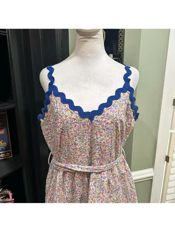 Anthropologie Just Me Floral Embroidered Maxi Dress – Size Large - Image 2