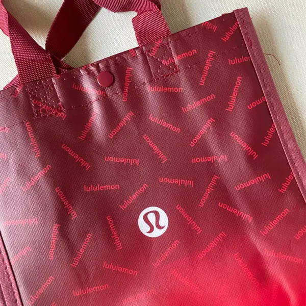 Lululemon Shopping Tote Bag Red - Small - Image 3