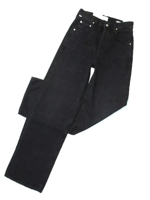 NWT Citizens of Humanity Ayla in Viola Black Baggy Cuffed Crop Jeans 24 - Image 6