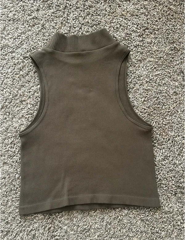 Lane 201 Olive Mock Neck Tank - Image 3