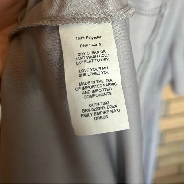 Show Me Your Mumu Emily Empire Maxi Dress Dove Grey Size 1X NEW NWT - Image 7