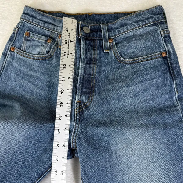 Levis 501 Original Fit Jeans Womens 25 Blue Denim Straight Leg Button Fly 9426 - Image 4