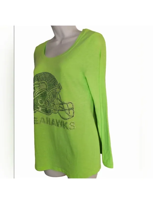 Seattle Seahawks Long Sleeve Top Medium No Boundaries - Image 2