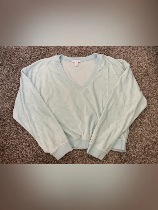Women’s Beyond Yoga Tropez Terrycloth Pullover Shorts Set Loungewear Size L - Image 3