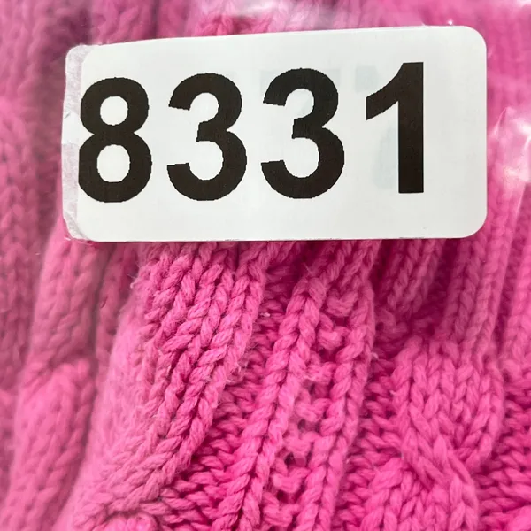 Lauren Ralph Lauren Cable Knit Sweater Womens M Pink Cotton Crew Neck Preppy - Image 8