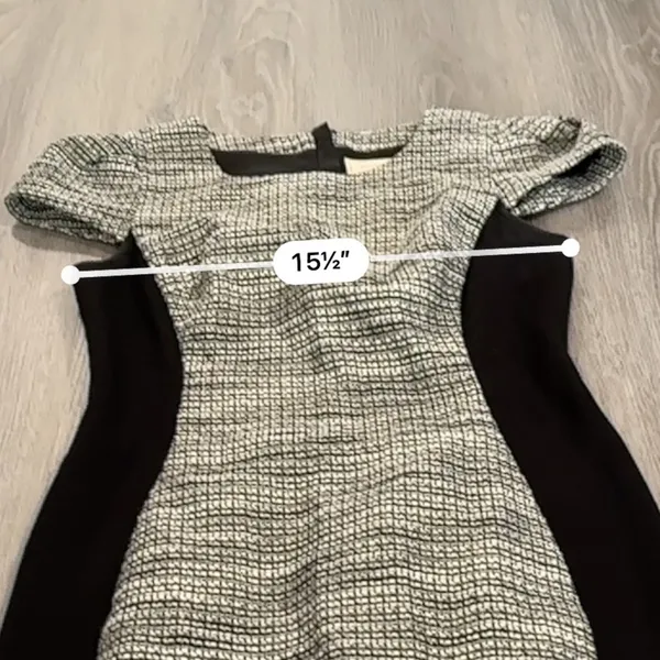 Anthropologie Moulinette Soeurs Grisaille‎ Shimmery Tweed Hourglass Dress Sz 6 - Image 10