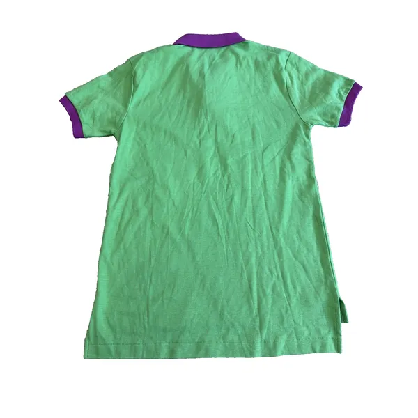 Vintage Polo Ralph Lauren Green purple Polo Shirt Womens Sz S Preppy Y2K Classic - Image 3