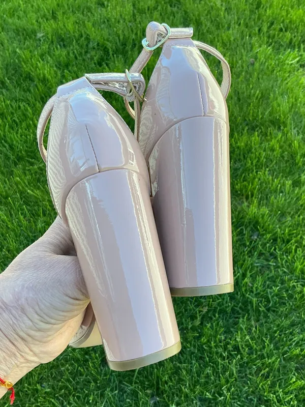 Steve Madden Blush Patent Block Heel Sandals🌷🌷 - Image 8