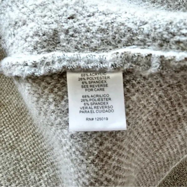 Joseph A Tan and Gray Plaid Sweater Jacket Small - Image 4
