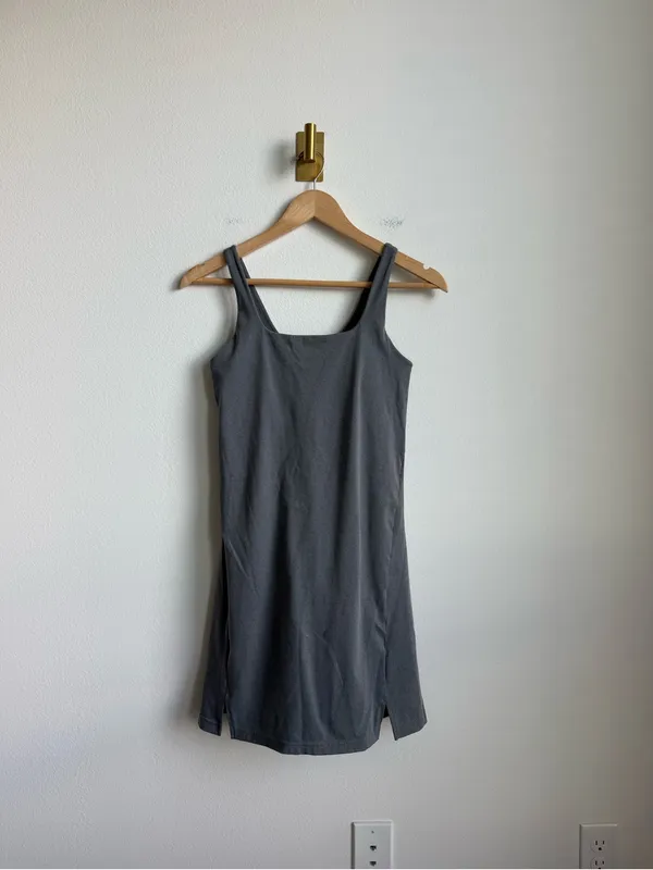 Natural Reflections Women's Active Dress Built In Bra Shorts Gray Size XS - Image 4