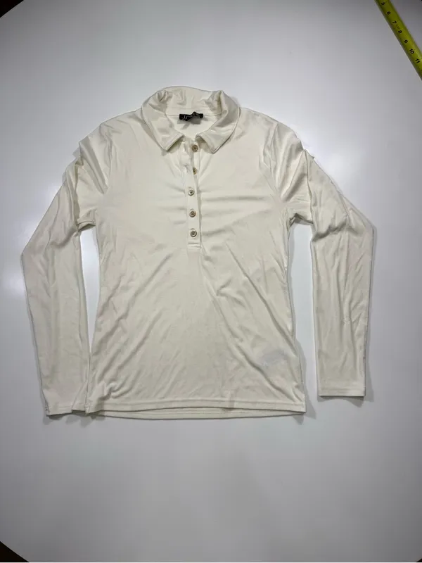 J. Crew Ivory Button-Henley Long Sleeve Top - Image 2