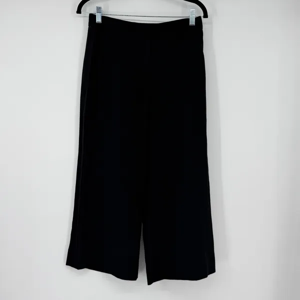 Aritzia Ten Babaton Black Wide Leg Crop Culotte Pants Size‎ 4 Minimalism Office - Image 2