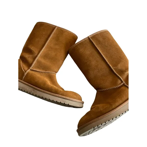 Koolaburra by UGG Women's Brown Suede Sheepskin Lined Faux Fur Koola Tall Boots - Image 6