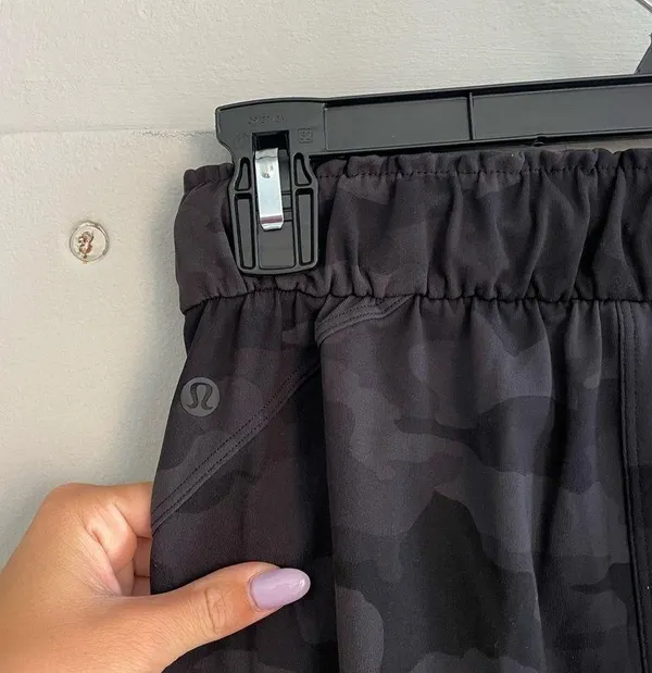 Black Camo Stretch High Rise Joggers - Image 9