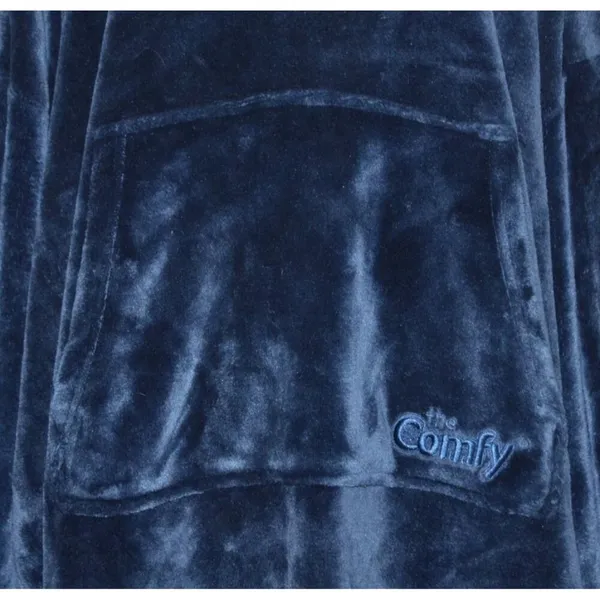 The Comfy Original Quarter-Zip Wearable Blanket Navy Blue One Size SO Soft Cozy - Image 3