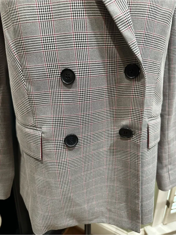 The Limited Glen Plaid Double‑Breasted Blazer – NWT – Size 14 - Image 3