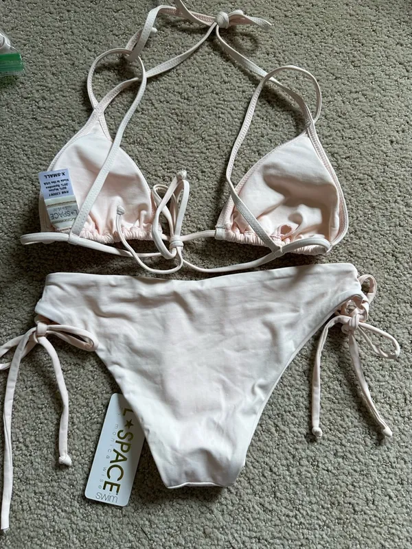 NWT L*Space triangle bikini set light pink - Image 5