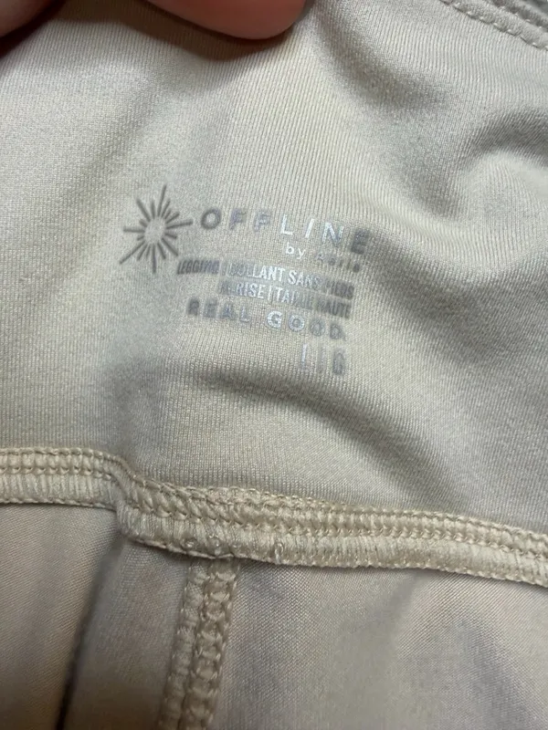 ✨ AERIE OFFLINE Real Luxe Faux Leather Leggings High Rise Size‎ L ✨ - Image 4