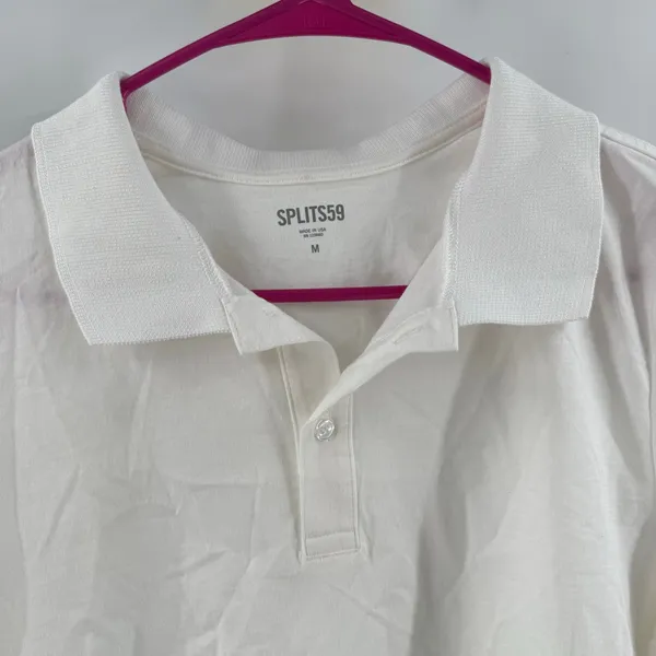 Splits59 Polo Top Womens SZ Medium Steffi White Preppy Organic Cotton Tennis UO - Image 9