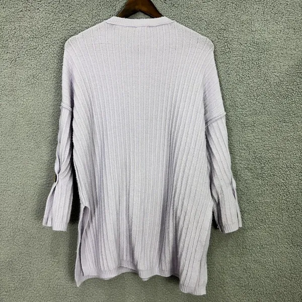 Free People Around The Clock Tunic Sweater Womens XS Purple‎ Oversized Cozy Boho - Image 3
