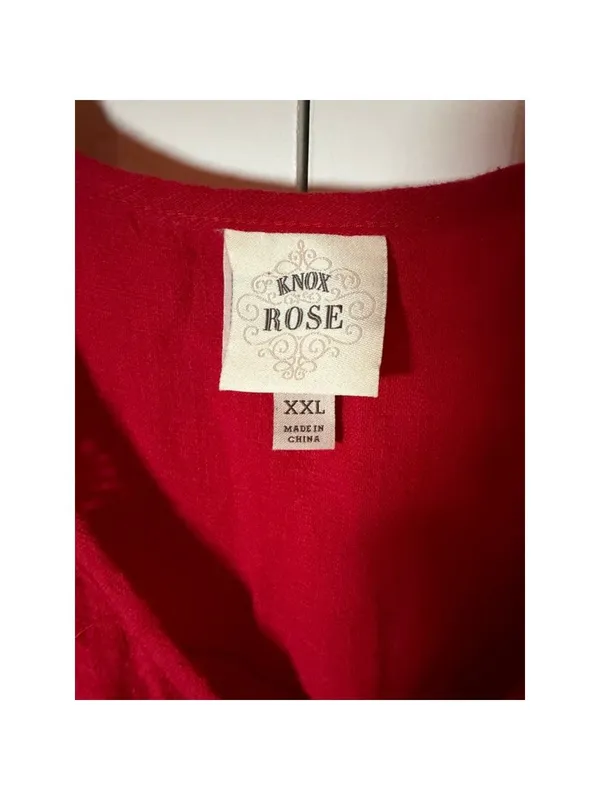 Knox Rose Red Lace Sleeve Blouse XXL - Image 3