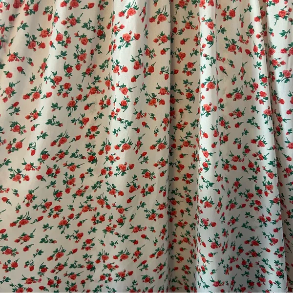 ⭐️Nasty Gal white, pink and red rose print maxi dress with halter size 2 - Image 7