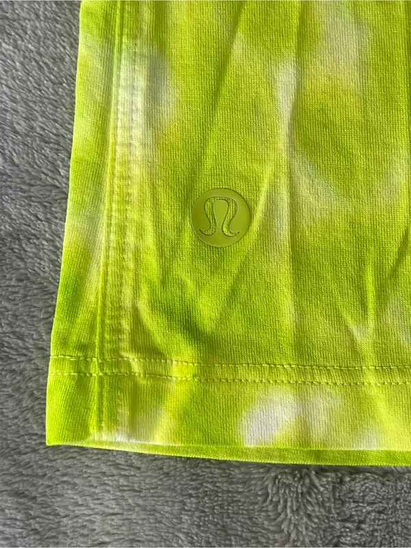 Lululemon All yours cotton t-shirt Tie-Dye neon lime Crewneck outdoor gym active - Image 6