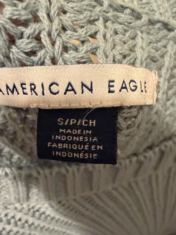 American Eagle Green Knit Sweater small - Image 2