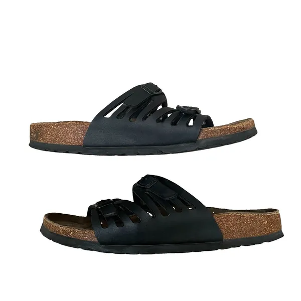 Birkenstock Granada Women's 8 Slides Sandals Size EU 39 Black Leather - Image 4