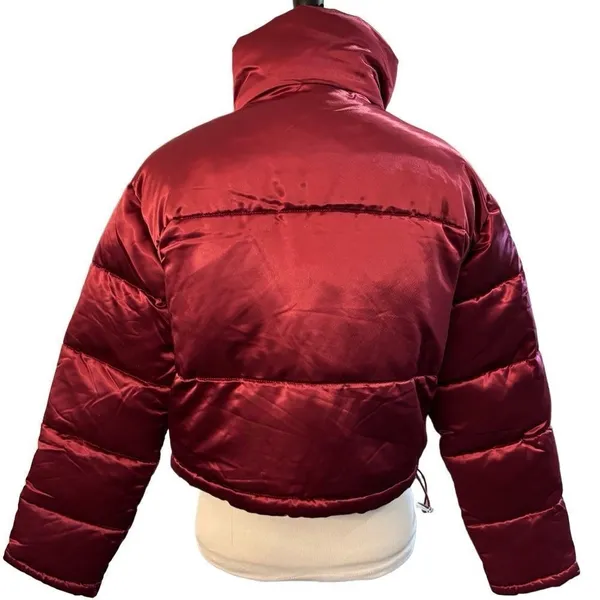 NWT 7 For All Mankind Metallic Crop Puffer Jacket - Image 6