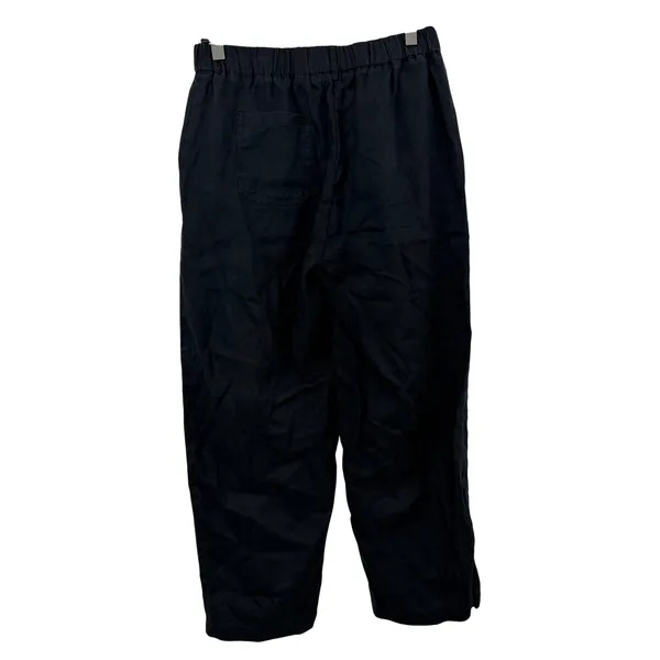 Quince Pants Womens Small Black Linen Elastic Waist Tapered Leg Casual Relaxed - Image 5