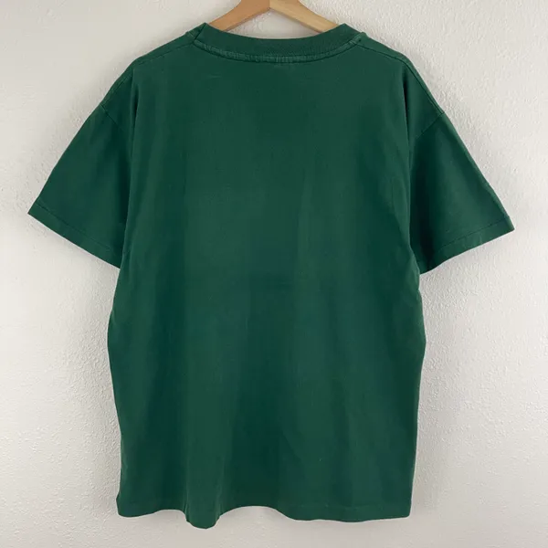 Vintage 1994 Dark Green Fox Hunt Sport Single Stitch Short Sleeve Graphic Tee - Image 10