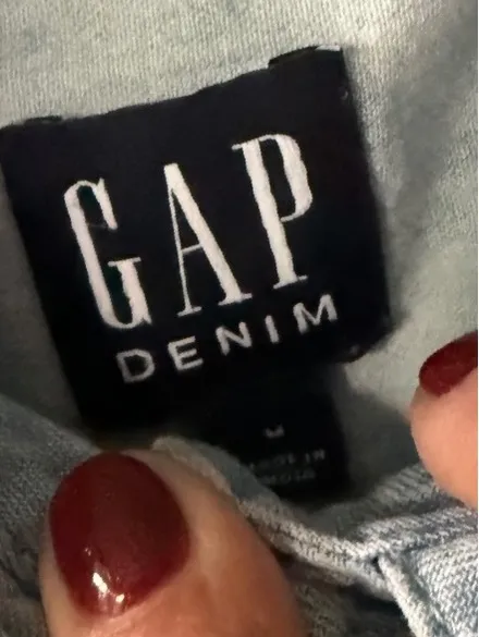 GAP Denim Light Blue Long Sleeve Shirt Dress Size M - Image 3