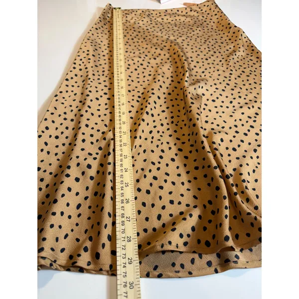 Cotton Candy LA Leopard Print Satin Midi Skirt Size M - Image 4