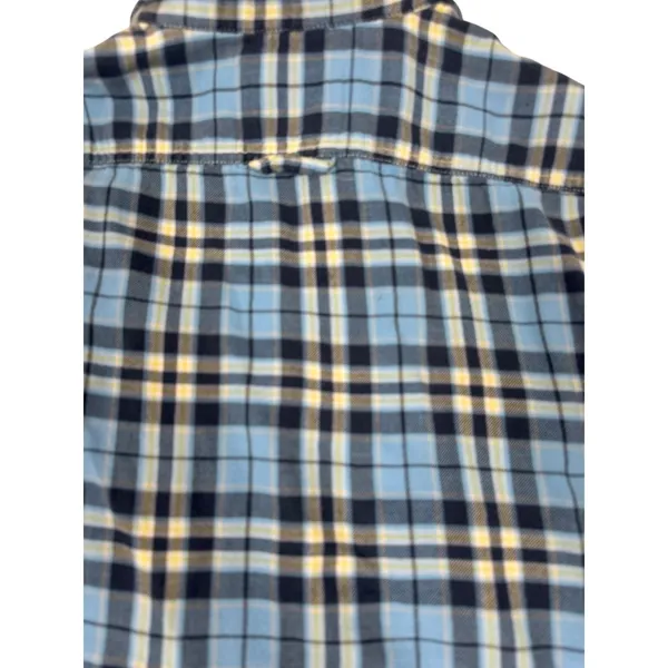 American Eagle Oversized Grunge Plaid Flannel Shirt Women's Large Blue‎ - Image 5