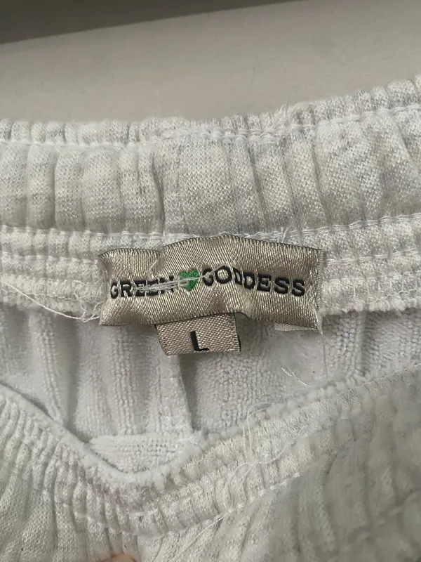 Green Goddess Elastic Waist Terry Lounge Pants - Image 3