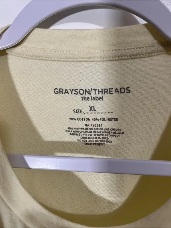 Georgia Peached Crop Top Tee Shirt in Butter Yellow Size XL - Image 2