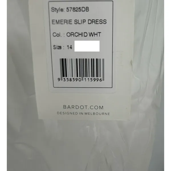 Bardot White Emere Lace Trim Satin Slip Dress XL 10 NWT - Image 3