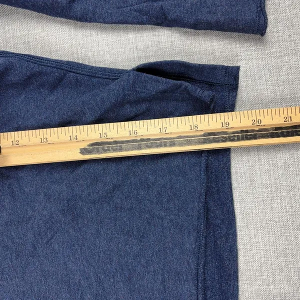 Lululemon Hoodie Womens 10 Blue Lightweight Cropped Pullover Raglan Logo Top - Image 3