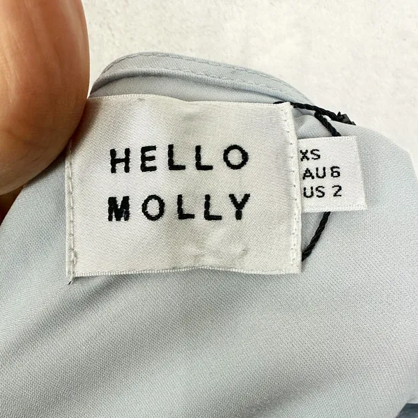 Hello Molly Not Fair On Me Mini Dress Size 2 NWT Blue One Shoulder Ruched - Image 5