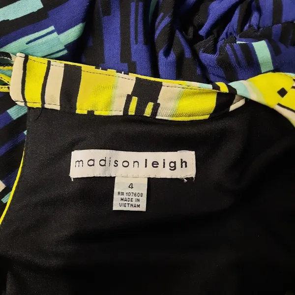 Madison Leigh Womens Dress Size 4 Multicolor Abstract Print Office Career Wear - Image 6