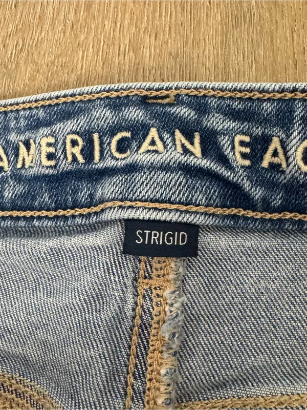 American Eagle Distressed Mom Jean Blue Denim Jeans - Image 4