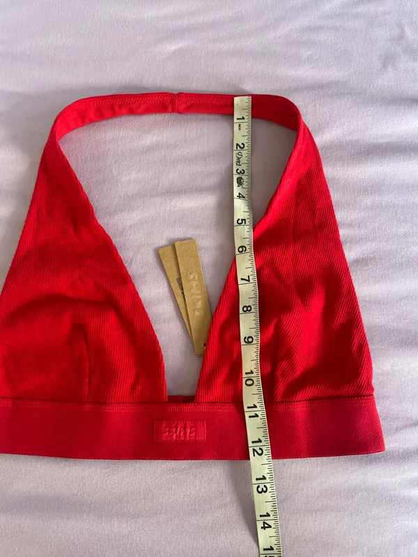 SKIMS nwt cotton rib halter bralette - Image 6