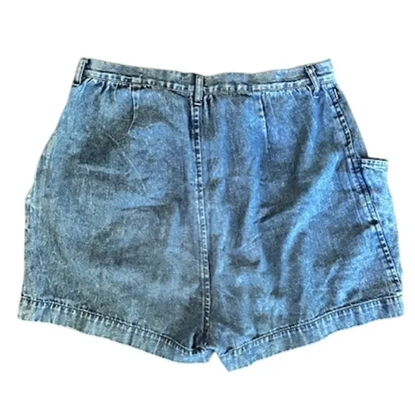 Fingercroxx Vintage Denim Jorts – Peace Patch Pac-Man Graphic – Waist 30 - Image 5