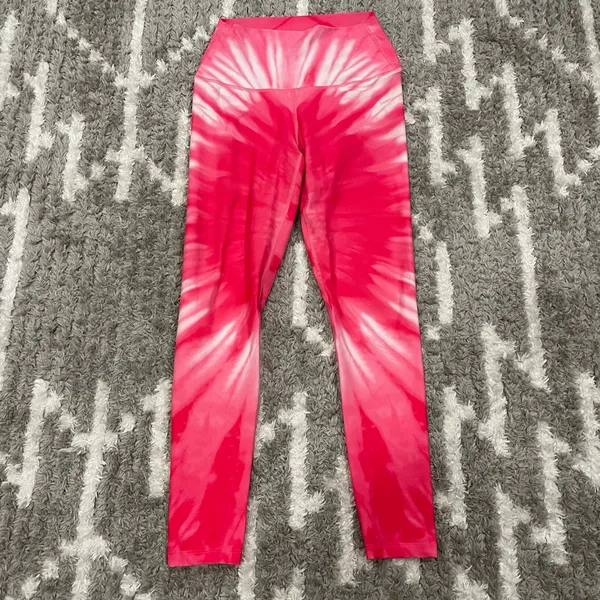 SPLITS59 Bardot Pink Tie Dye High Waist Leggings - Image 2