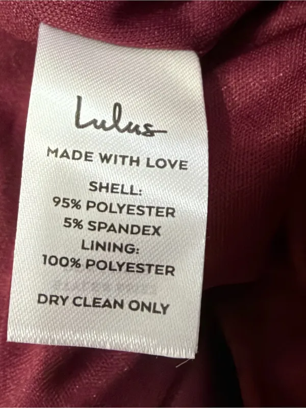 Lulus Women’s Romantic Moves Burgundy Velvet Long Sleeve Vneck Romper Size Small - Image 6